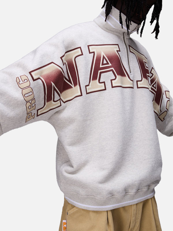 NAPAPIJRI - SWEATSHIRT - PDF x Napapijri French Terry Sweatshirt - Nature Grey - shopi go'da!.