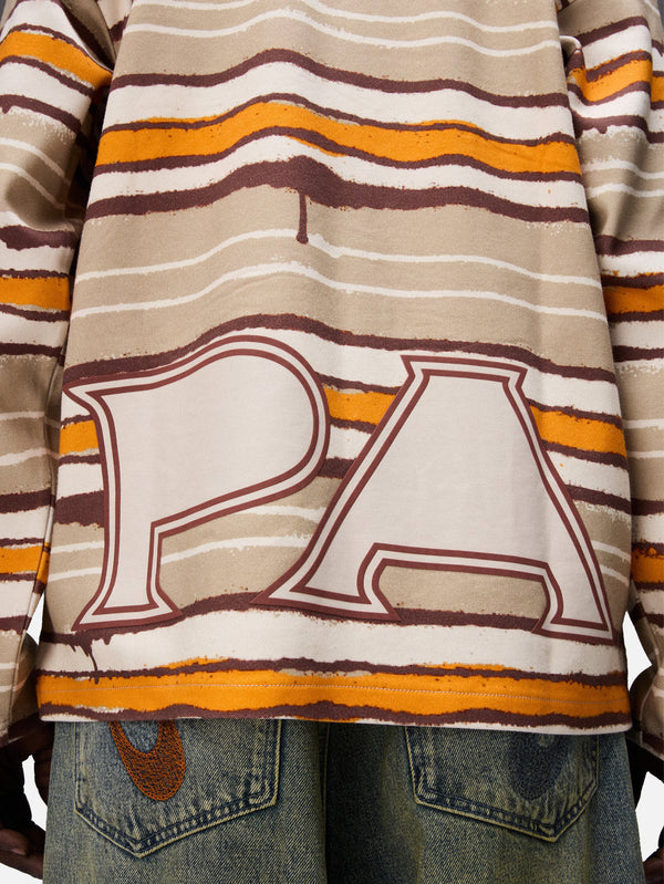 NAPAPIJRI - T-SHIRT - PDF x Napapijri Long Sleeve Polo - Spraied Stripes - shopi go'da!.