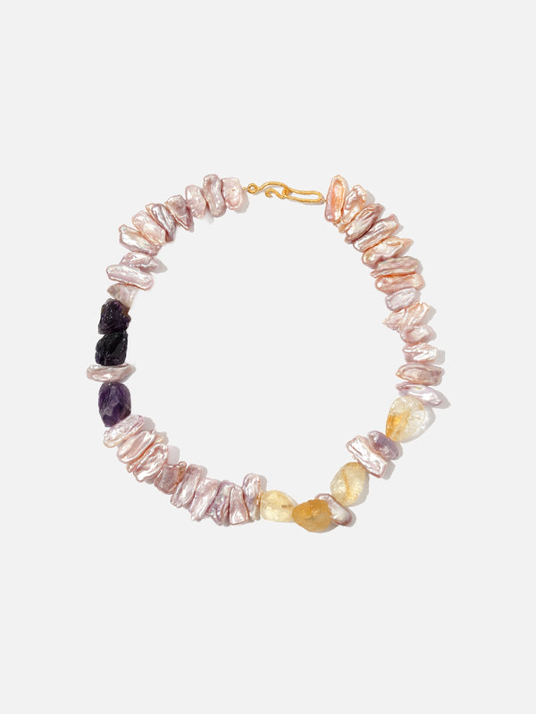 MONAPETRA, Ham Kilitli İnci Kolye, KOLYE, shopi go'da!