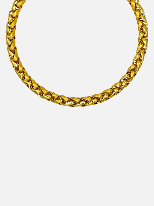 NES VINTAGE - KOLYE - Vintage Gold Plated Chunky Necklace - shopi go'da!.