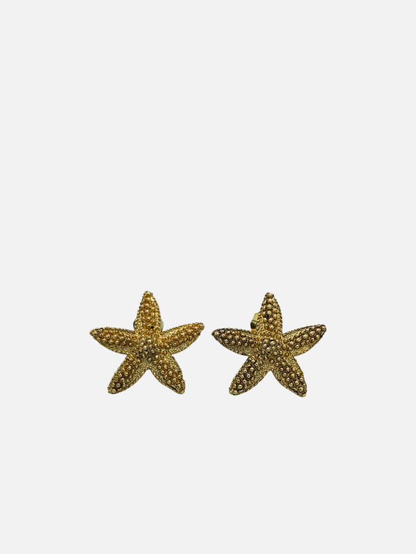 NES VINTAGE - KÜPE - Vintage Textured Gold Tone Starfish Earrings - shopi go'da!.