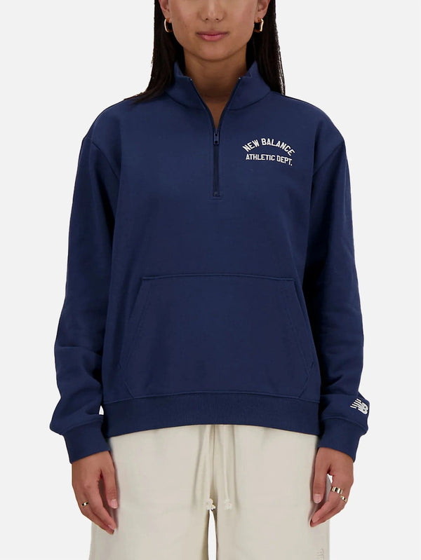 NEW BALANCE - SWEATSHIRT - Sportswear's Greatest Hit Quarter Zip - Navy - shopi go'da!.
