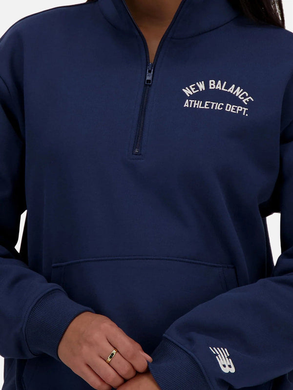 NEW BALANCE - SWEATSHIRT - Sportswear's Greatest Hit Quarter Zip - Navy - shopi go'da!.