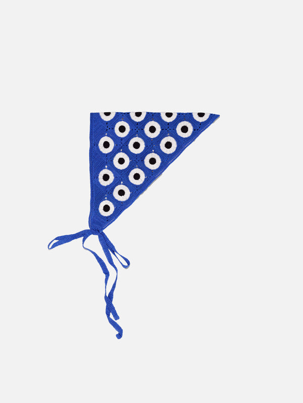 OHM HANDMADE - BANDANA - Evil Eye Bandana - Saks Beyaz Siyah - shopi go'da!.