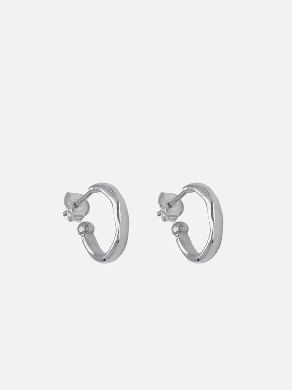 JEWELS FOR JOY Orbis Hoops – gümüş, yan görünüm