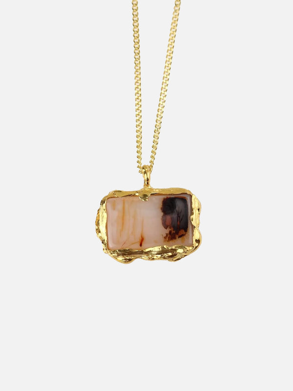 ORE DUNE - KOLYE - 20:55 Necklace – Şecer Agate Stone - shopi go'da!.