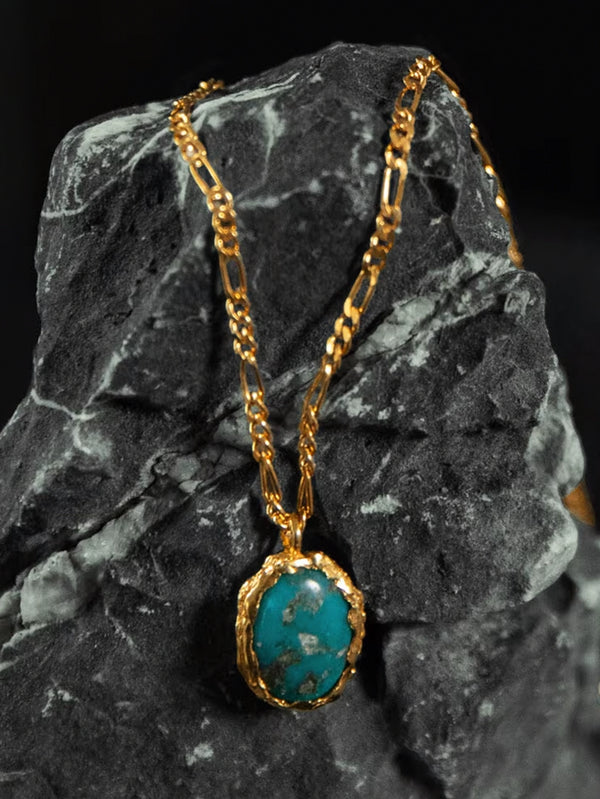 ORE DUNE - KOLYE - Ragnar Necklace – Turquoise Stone - shopi go'da!.