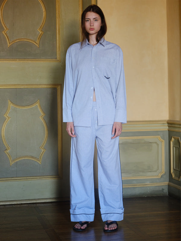 NENNI, Oxford Cotton Pants - White, PANTOLON, shopi go'da!