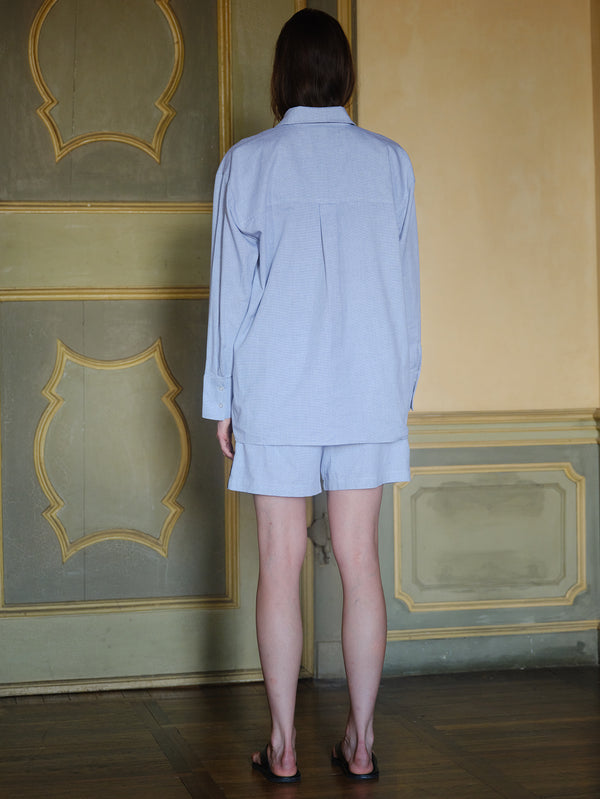 NENNI, Oxford Cotton Shorts - White, ŞORT, shopi go'da!