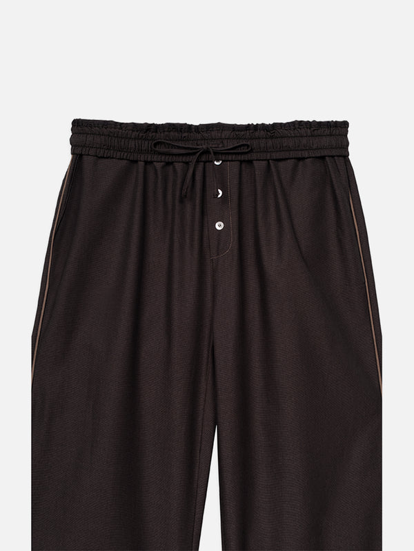 NENNI, Oxford Cotton Pants - Brown, PANTOLON, shopi go'da!