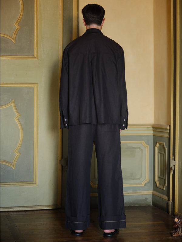 NENNI, Oxford Cotton Pants - Brown, PANTOLON, shopi go'da!