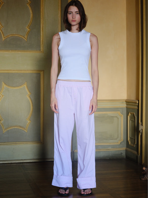 NENNI, Oxford Cotton Pants - Pink, PANTOLON, shopi go'da!