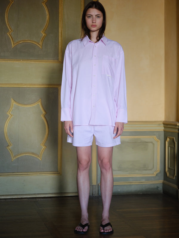 NENNI, Oxford Cotton Shorts - Pink, ŞORT, shopi go'da!