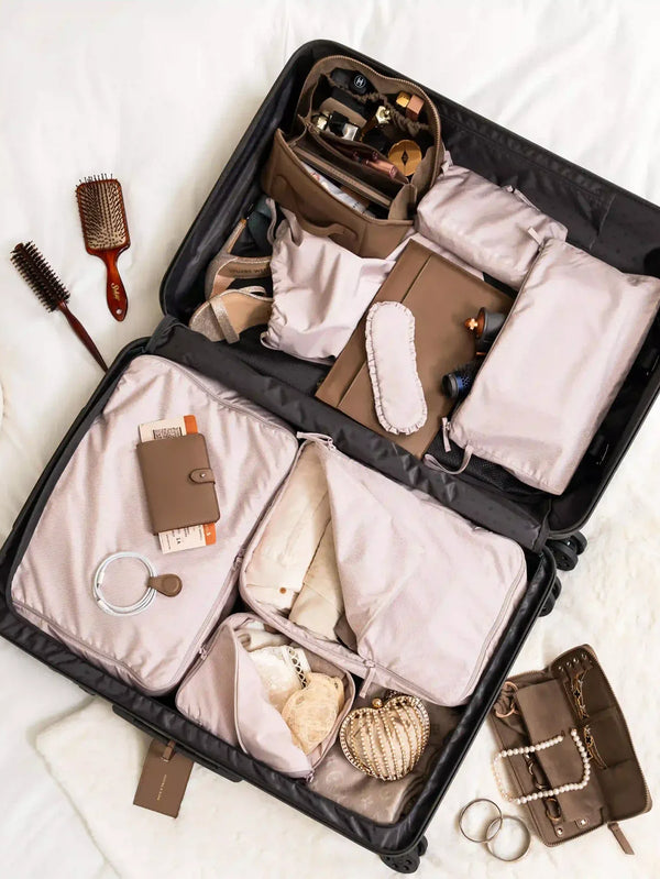 PACK'N TRAVEL - VALİZ DÜZENLEYİCİ SET - Tam Yolculuk Seti - Bej - shopi go'da!.