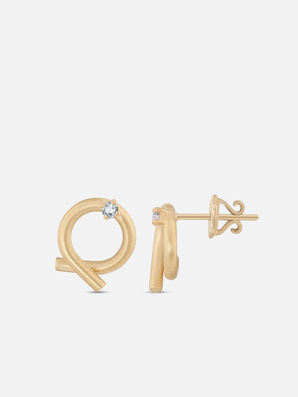 PANGHIA - KÜPE - Timeless Loop Earrings - Gold - shopi go'da!.