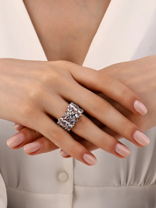 PANGHIA - YÜZÜK - Lunaris Ring - White Gold - shopi go'da!.