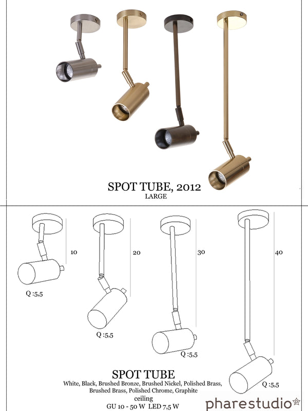 PHARE STUDIO - APLİK - Spot Tube Large Boyalı - Siyah - shopi go'da!.