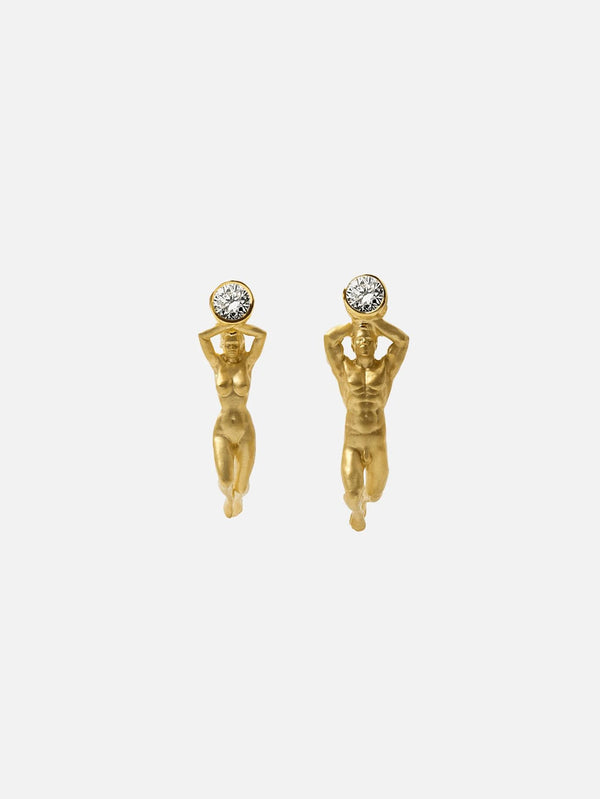 PIA YULI SAN FRANCISCO - KÜPE - Daphne and Apollo Earrings - Gold - shopi go'da!.