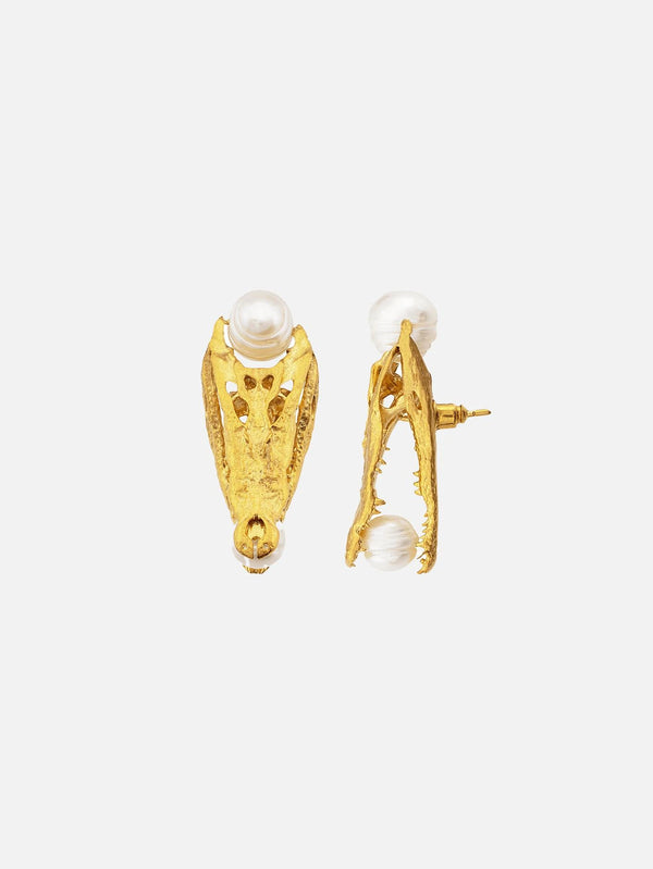 PIA YULI SAN FRANCISCO - KÜPE - Lord of the Neal Pearl Earrings - Gold - shopi go'da!.