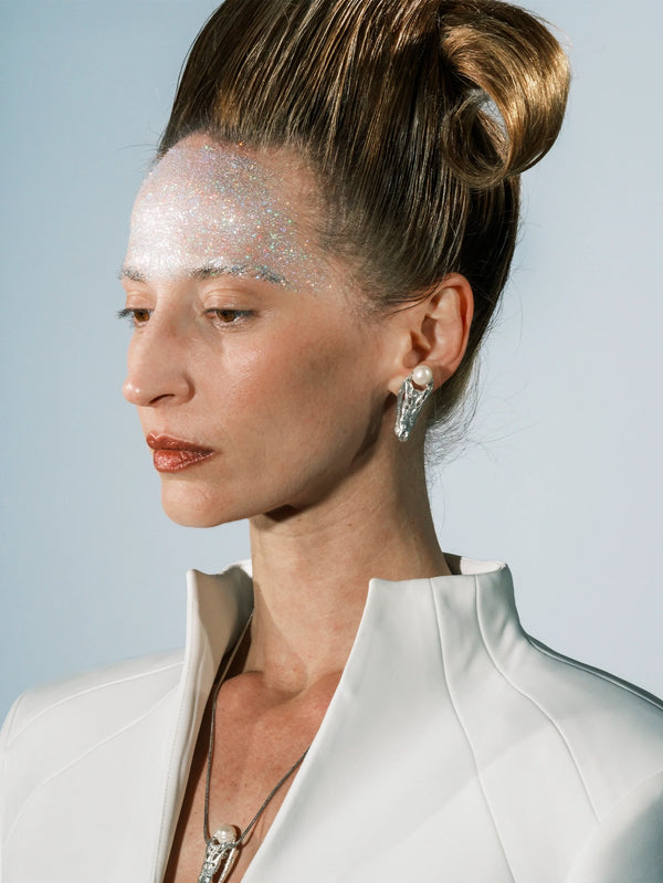 PIA YULI SAN FRANCISCO - KÜPE - Lord of the Neal Pearl Earrings - Silver - shopi go'da!.