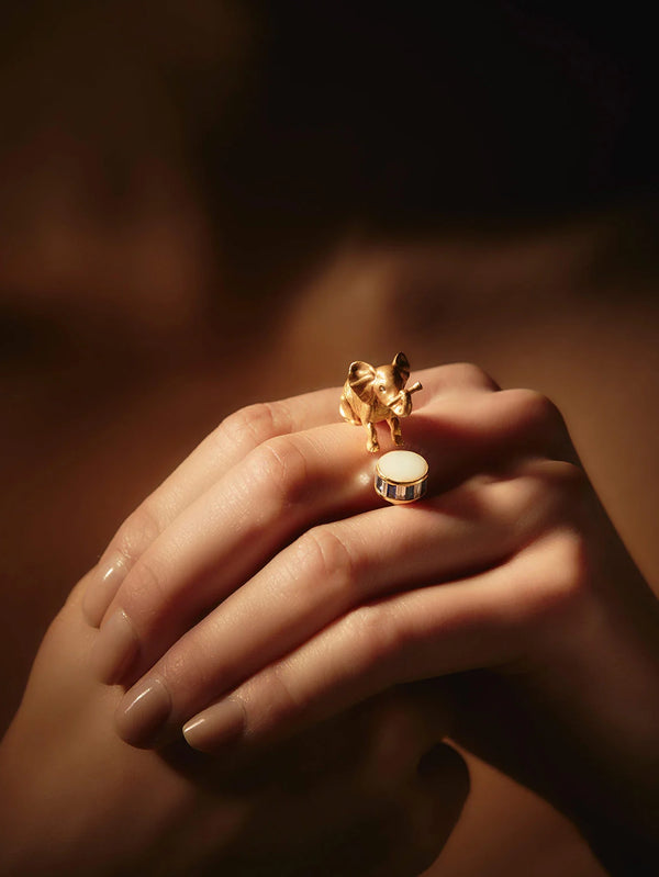 PIA YULI SAN FRANCISCO - YÜZÜK - Dumbo Rings - Gold - shopi go'da!.