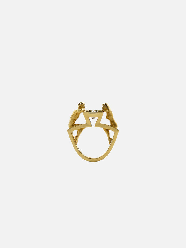 PIA YULI SAN FRANCISCO - YÜZÜK - Promise Ring - Gold/White - shopi go'da!.