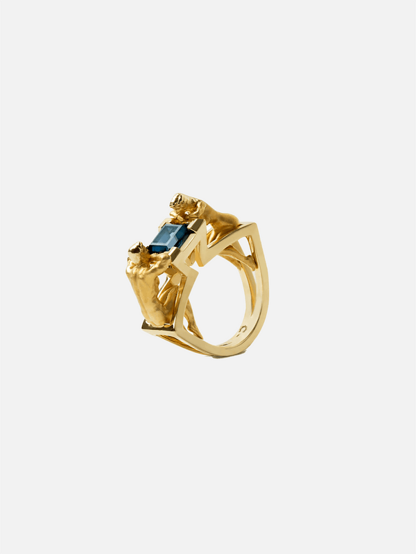 PIA YULI SAN FRANCISCO, Promise Ring - Gold/Green, YÜZÜK, shopi go'da!
