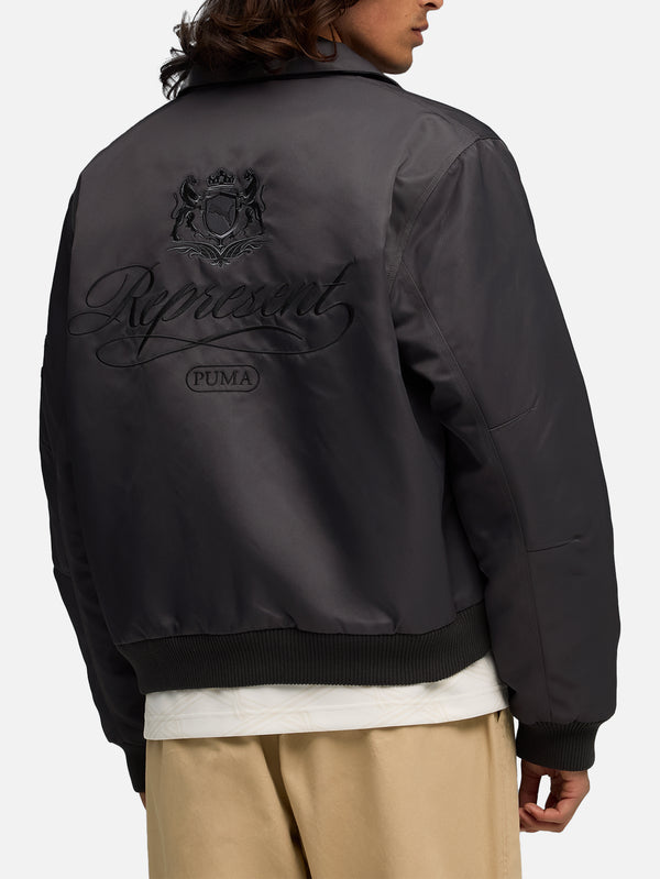 PUMA - CEKET - Represent x Puma Bomber - Flat Dark Gray - shopi go'da!.