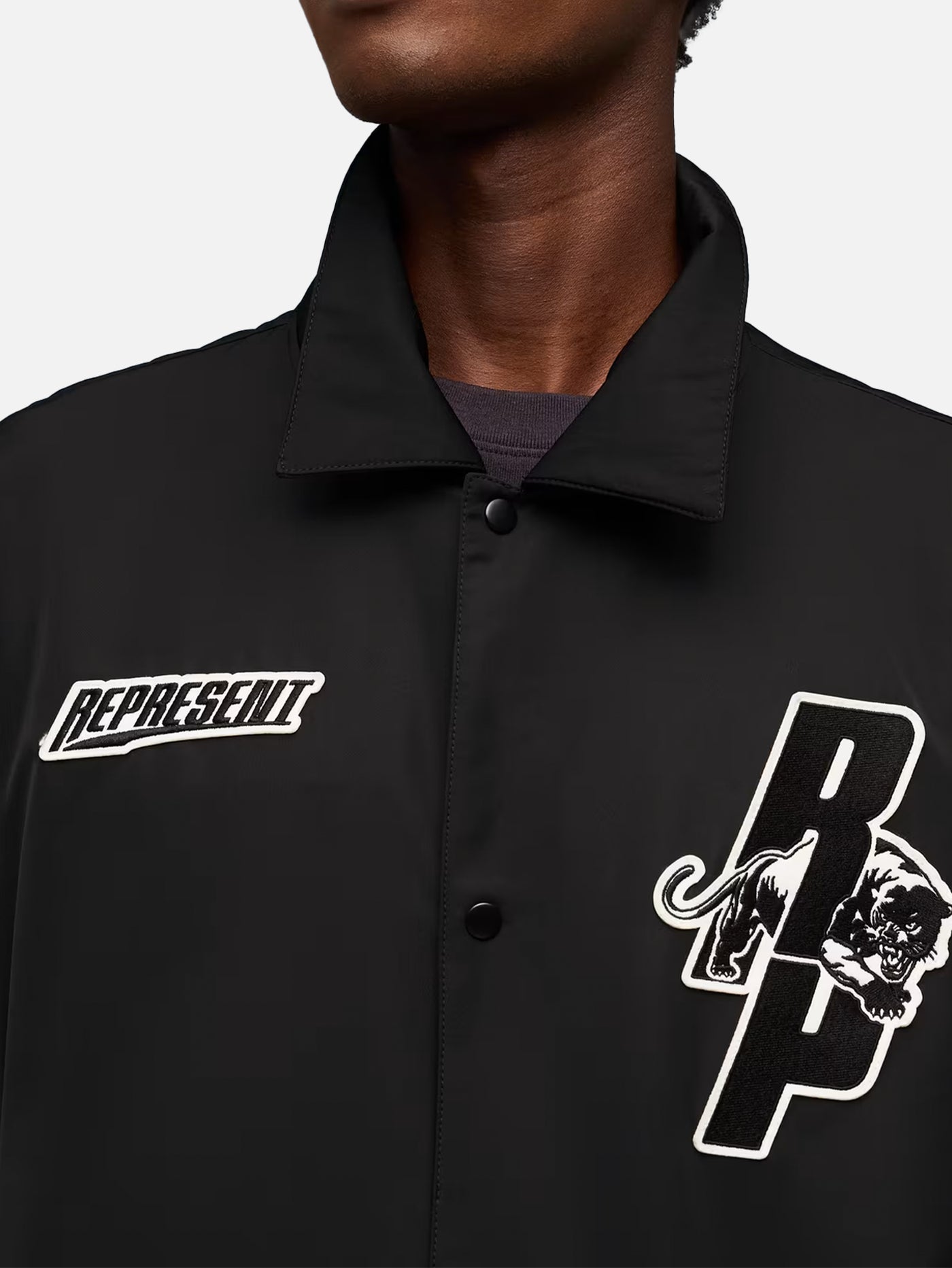 PUMA Puma x Represent Hoops Coach Jacket - Black 63580501 - Hızlı