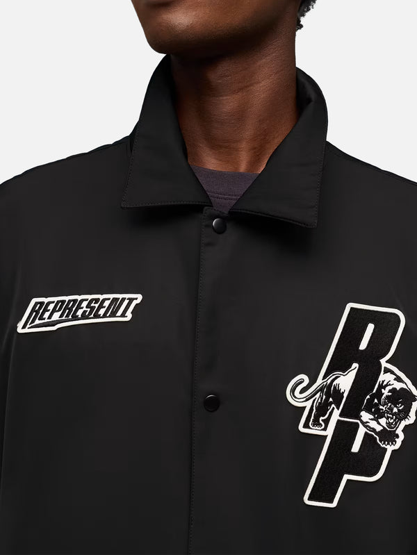 PUMA - CEKET - Puma x Represent Hoops Coach Jacket - Black - shopi go'da!.