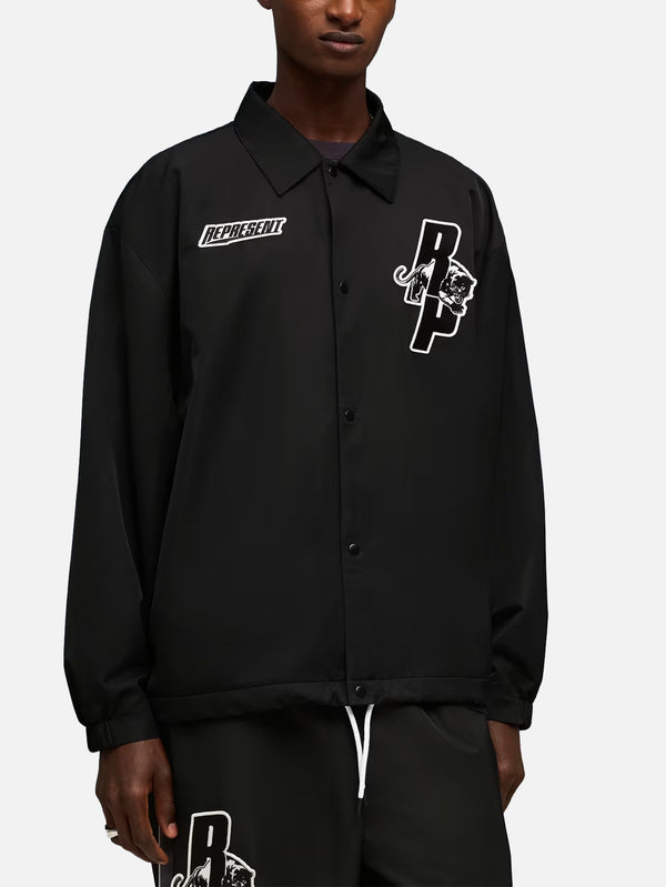 PUMA - CEKET - Puma x Represent Hoops Coach Jacket - Black - shopi go'da!.