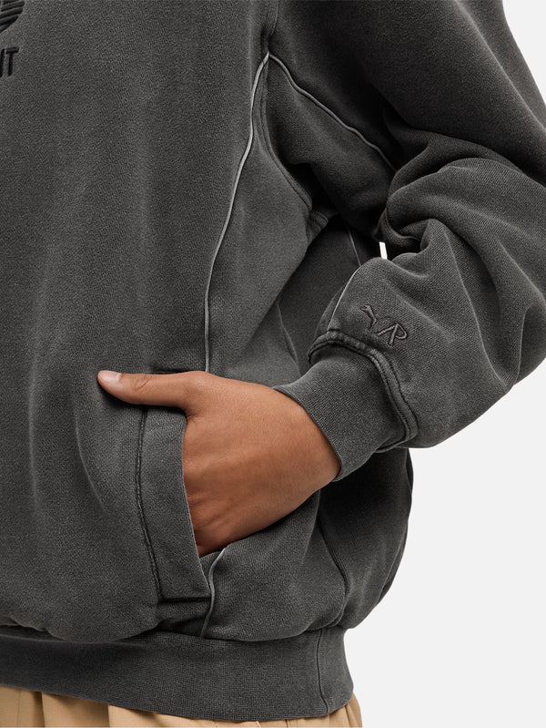 PUMA - SWEATSHIRT - Represent x Puma Graphic Hoodie - Flat Dark Gray - shopi go'da!.