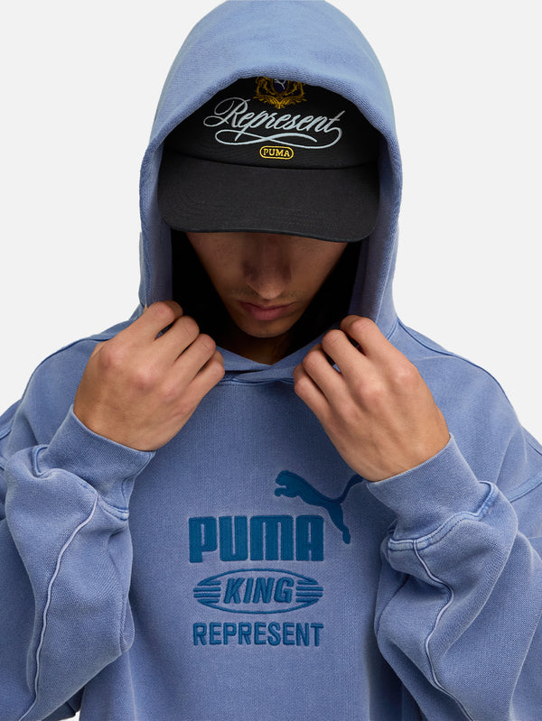 PUMA - SWEATSHIRT - Represent x Puma Graphic Hoodie - Blue Dusk - shopi go'da!.