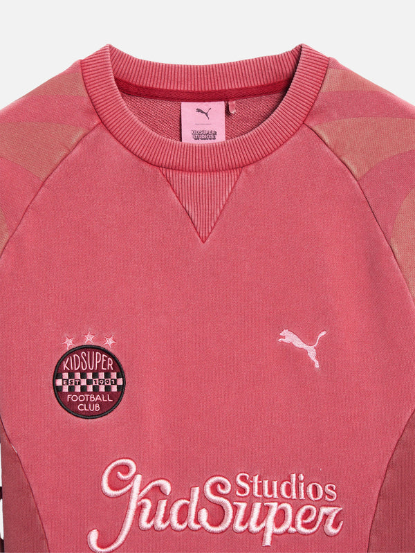 PUMA - SWEATSHIRT - PUMA x KIDSUPER Crew - Dark Crimson - shopi go'da!.
