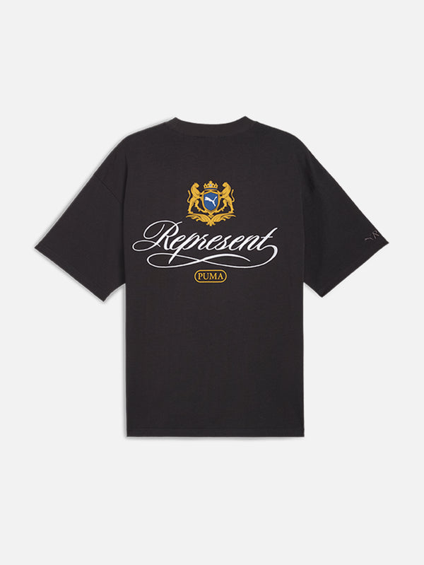 PUMA - T-SHIRT - Represent x Puma Graphic Tee - Flat Dark Gray - shopi go'da!.