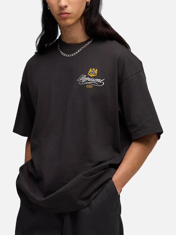 PUMA - T-SHIRT - Represent x Puma Graphic Tee - Flat Dark Gray - shopi go'da!.