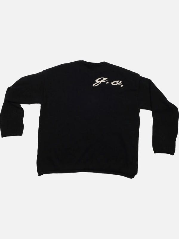 QUITEOFTEN - SWEATSHIRT - Collar Knit - Black - shopi go'da!.