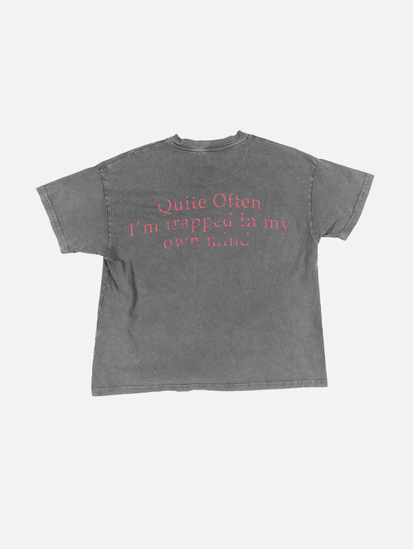 QUITEOFTEN - T-SHIRT - Trauma Star Tee - Grey - shopi go'da!.
