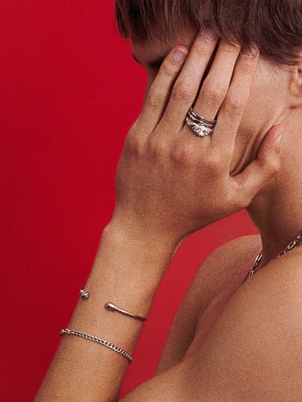 RAFTAF - BİLEKLİK - Dual Chain Bracelet - Sterling Silver - shopi go'da!.