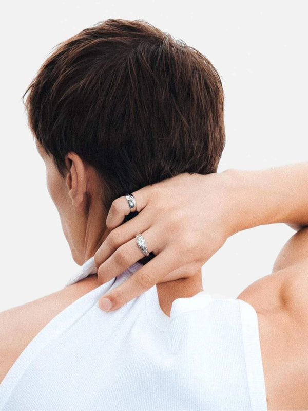 RAFTAF - YÜZÜK - Stone Ring - Silver - shopi go'da!.
