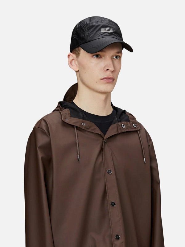 RAINS - ŞAPKA - 5 Panel Ripstop Cap - Black - shopi go'da!.