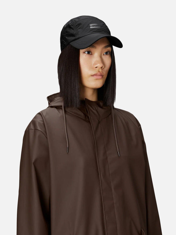 RAINS - ŞAPKA - 5 Panel Ripstop Cap - Black - shopi go'da!.