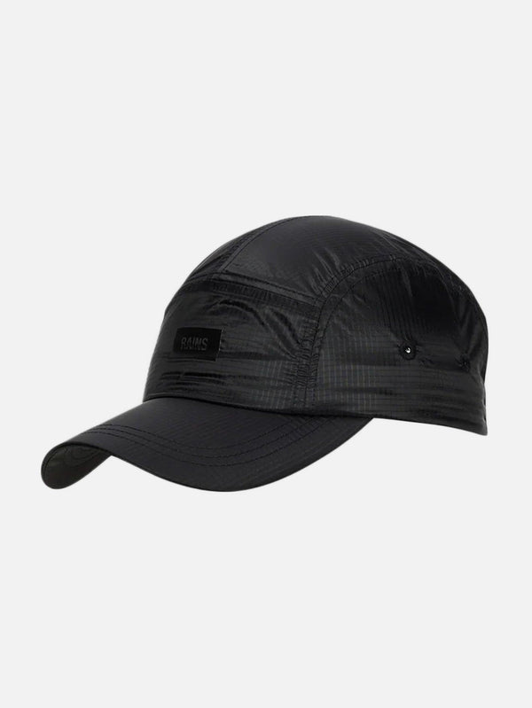 RAINS - ŞAPKA - 5 Panel Ripstop Cap - Black - shopi go'da!.