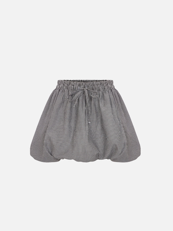 Rani Black Gingham Balloon Skirt