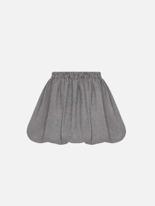 Rani Black Gingham Balloon Skirt