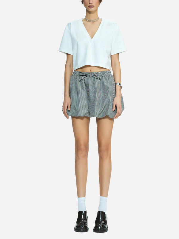 Rani Black Gingham Balloon Skirt
