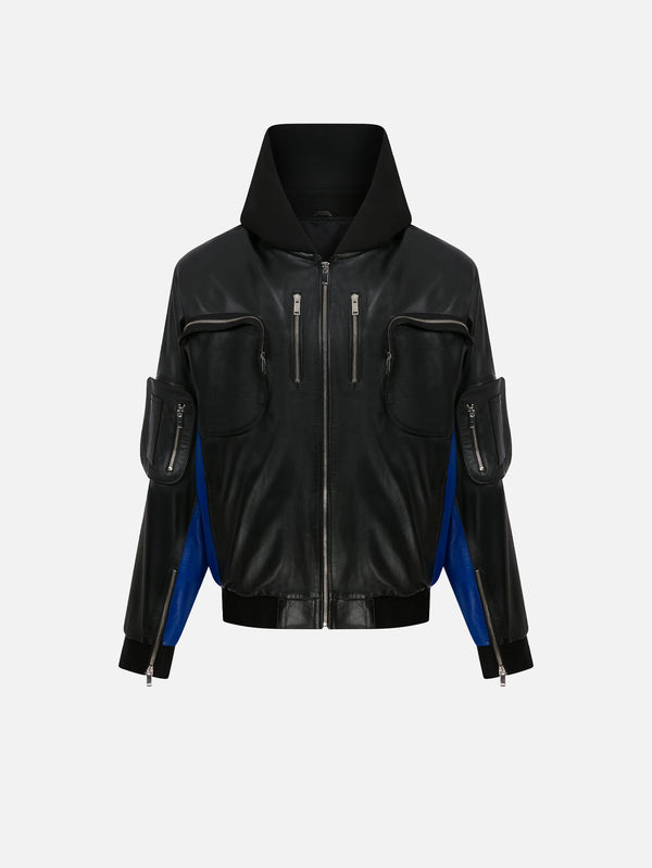 RE2MC - CEKET - Deri Mont - Siyah/Mavi AW25601 - shopi go'da!.