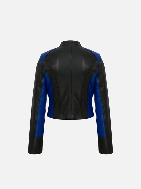 RE2MC - CEKET - Deri Mont - Siyah/Mavi AW25603 - shopi go'da!.