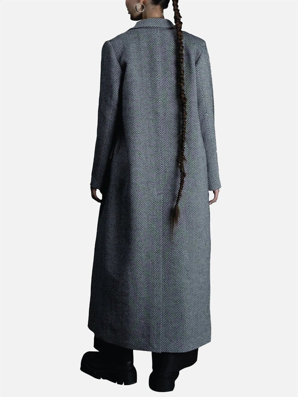 RE2MC - KABAN - Unisex Long Oversize Wool Coat - Grey - shopi go'da!.