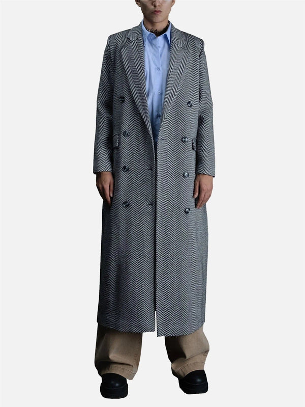 RE2MC - KABAN - Unisex Long Oversize Wool Coat - Grey - shopi go'da!.